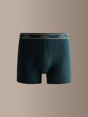Blue Modal 4 pack Signature A-Front Cotton Rich Boxers - Image 4 of 11