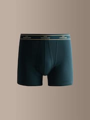 Blue Modal 4 pack Signature A-Front Cotton Rich Boxers - Image 6 of 11