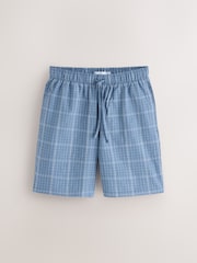 Blue Short Sleeve Check Button Through Pyjamas Set - Image 10 of 12