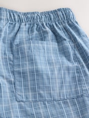 Blue Short Sleeve Check Button Through Pyjamas Set - Image 12 of 12
