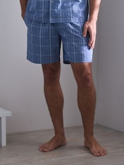 Azul - Short Sleeve Check Button Through Pyjamas Set - Imagen 3 de 8