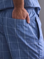 Azul - Short Sleeve Check Button Through Pyjamas Set - Imagen 6 de 8
