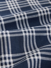 Navy Blue Long Sleeve Check Button Through Pyjamas Set - Image 12 of 12