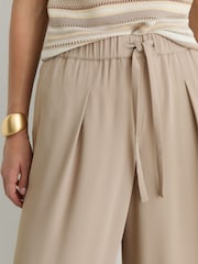 Reiss Neutral Aimee Drawstring Wide-Leg Trousers - Image 3 of 7