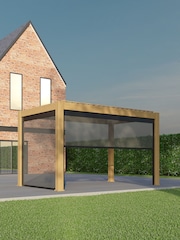 CELTIC LEISURE Wood Effect Natural Saturn Aluminium Frame, accessories & assembly service Pergola - Image 2 of 6
