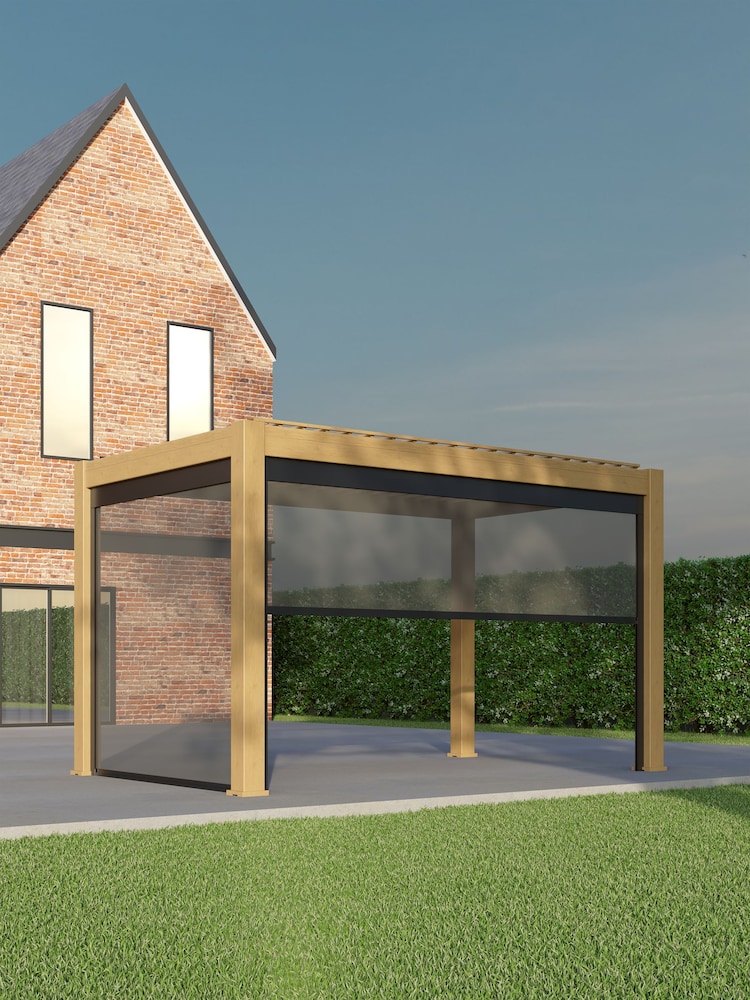 CELTIC LEISURE Wood Effect Natural Saturn Aluminium Frame, accessories & assembly service Pergola - Image 2 of 6 CELTIC LEISURE Wood Effect Natural Saturn Aluminium Frame, accessories & assembly service Pergola - Image 2 of 6