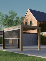 CELTIC LEISURE Wood Effect Natural Saturn Aluminium Frame, accessories & assembly service Pergola - Image 4 of 6