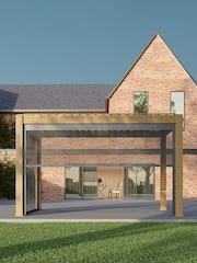 CELTIC LEISURE Wood Effect Natural Saturn Aluminium Frame, accessories & assembly service Pergola - Image 5 of 6
