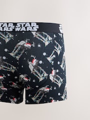 Black Star Wars Novelty Christmas Cotton Rich Boxers - Image 3 of 5