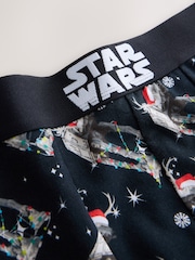 Black Star Wars Novelty Christmas Cotton Rich Boxers - Image 4 of 5