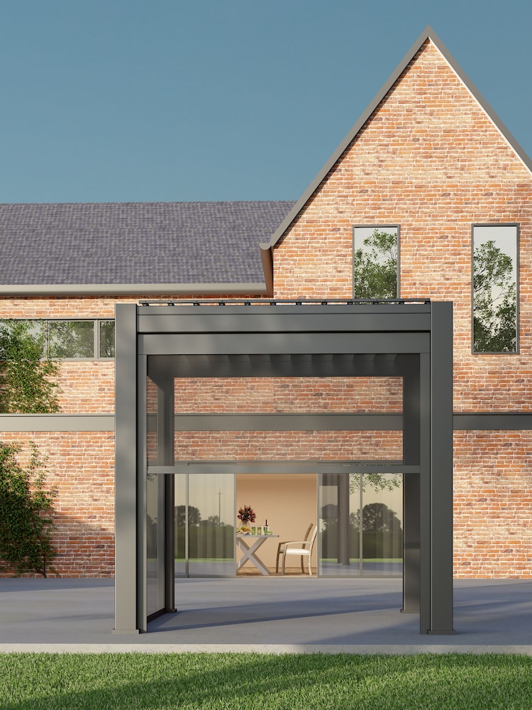 CELTIC LEISURE Anthracite Grey Saturn Aluminium Frame, accessories & assembly service Pergola - Image 1 of 4