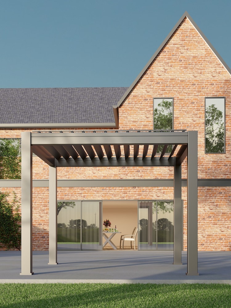 CELTIC LEISURE Oyster Natural Saturn Aluminium Frame Pergola - Image 4 of 4