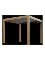 CELTIC LEISURE Wood Effect Natural Saturn Aluminium Frame Pergola - Image 6 of 6