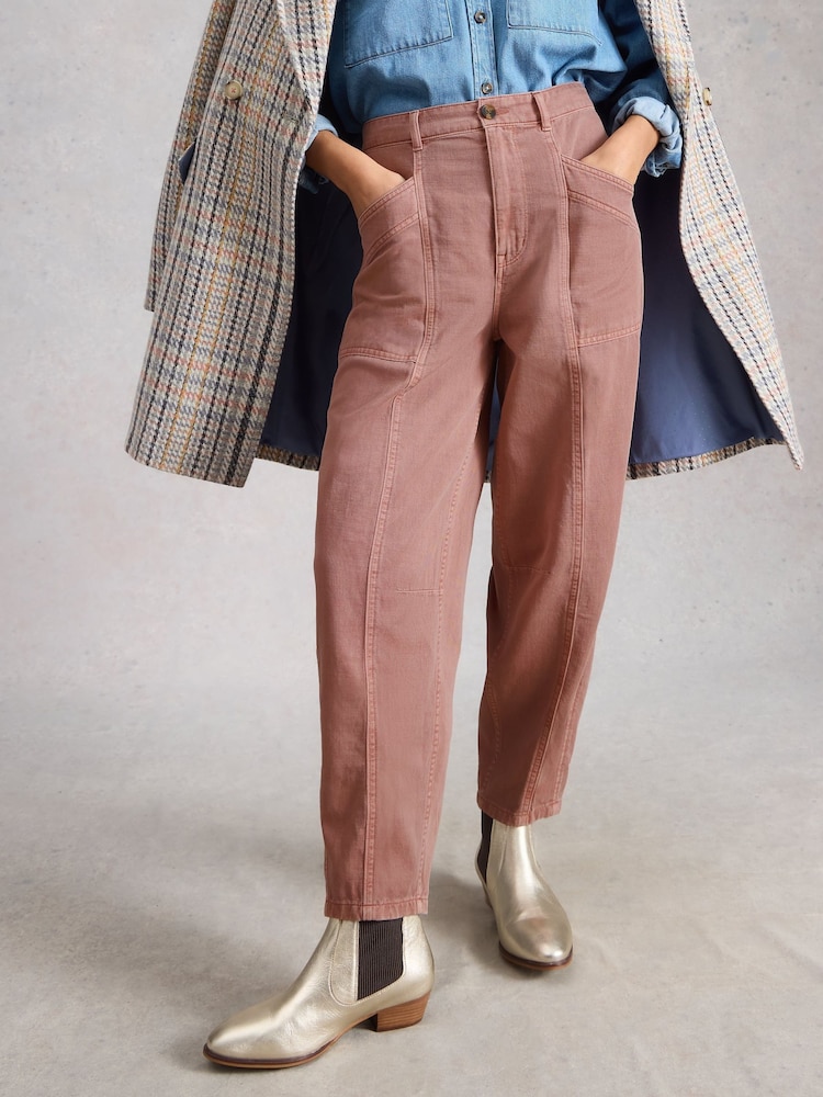White Stuff Pink Aubrey Barrel Trousers - Image 1 of 6