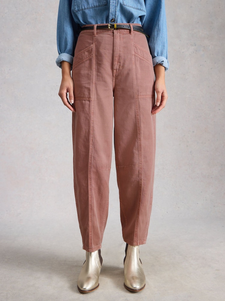 White Stuff Pink Aubrey Barrel Trousers - Image 2 of 6