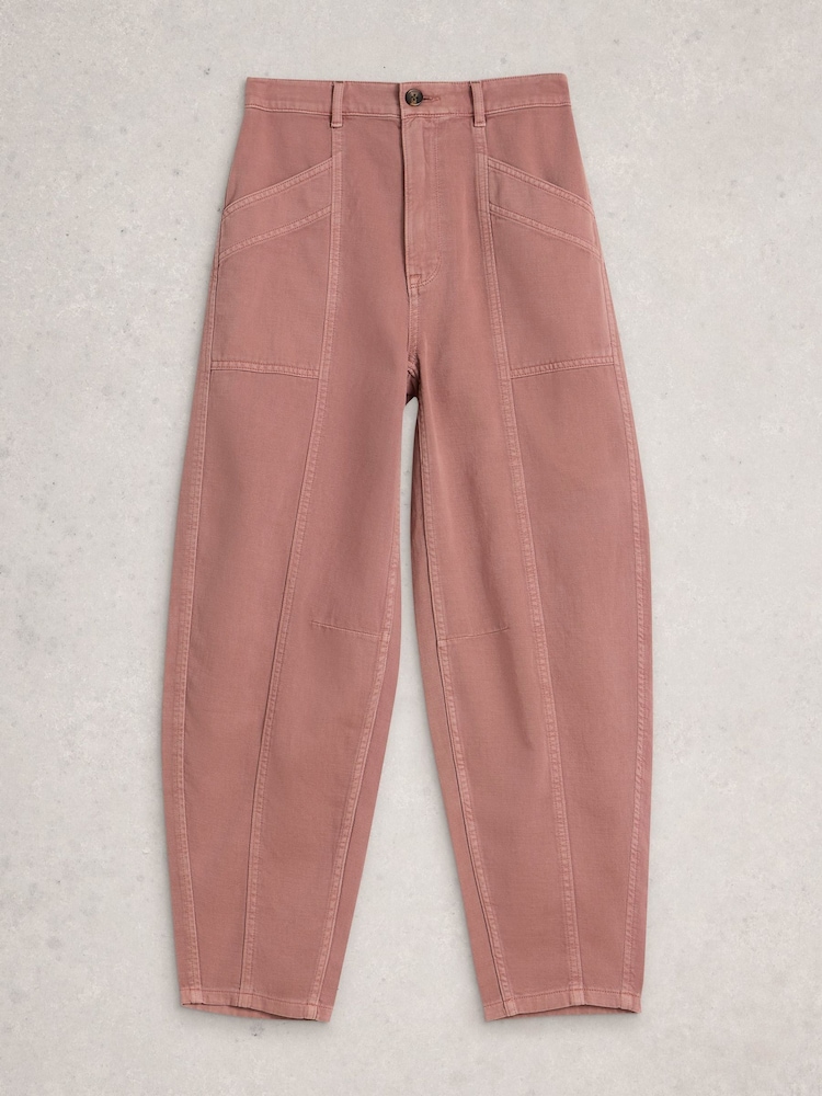 White Stuff Pink Aubrey Barrel Trousers - Image 6 of 6