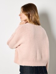 Apricot Pink Crochet Daisies Boxy Jumper - Image 4 of 5