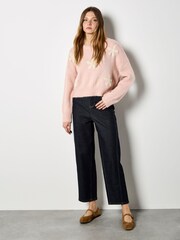 Apricot Pink Crochet Daisies Boxy Jumper - Image 5 of 5