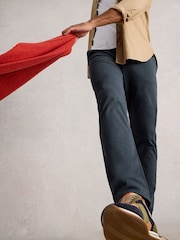 White Stuff Blue Sutton Slim Chino Trousers - Image 3 of 6
