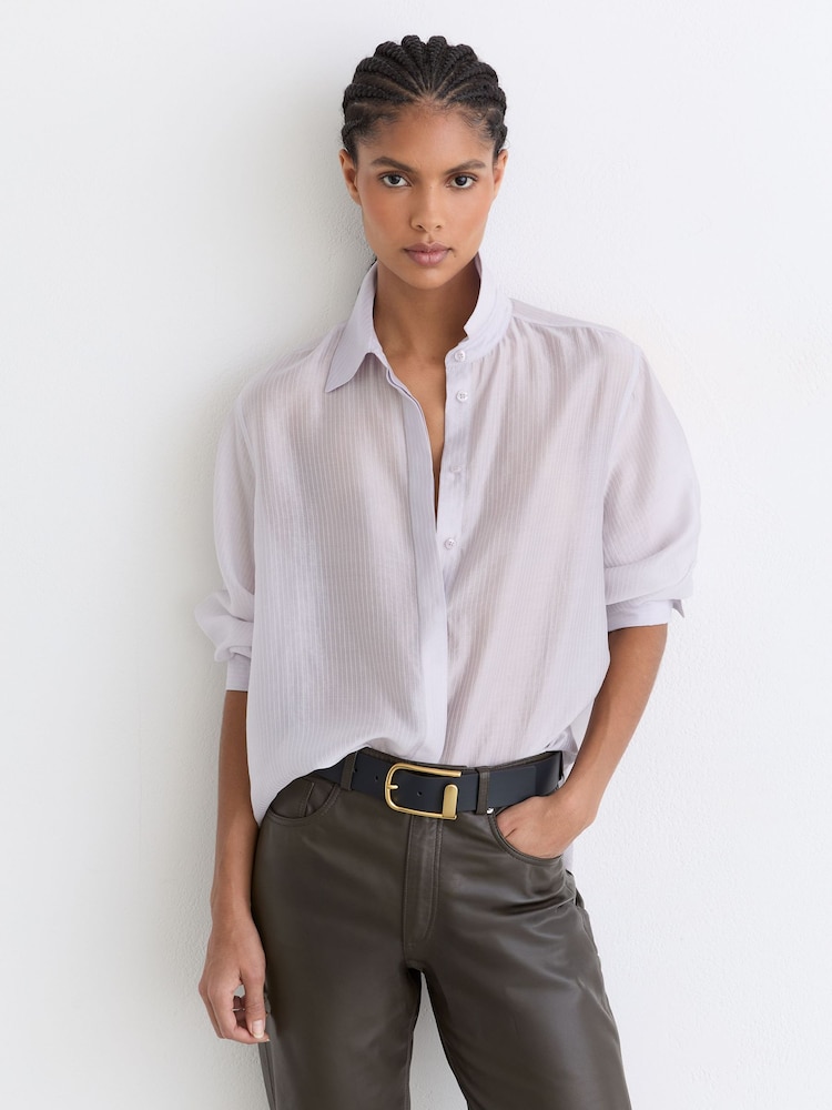 Reiss Navy Iyla Belts - Image 1 of 4 Reiss Navy Iyla Belts - Image 1 of 4