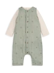 Mamas & Papas Gingham Romper & Bodysuit Set - Image 2 of 5