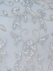 Adrianna Papell Blue Studio Beaded Blouson Long Dress - Image 3 of 6