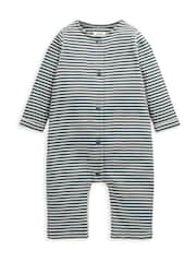 Mamas & Papas Quilted Jilet & amp; Zolaqlı Romper - 4şəkildən 3 şəkil