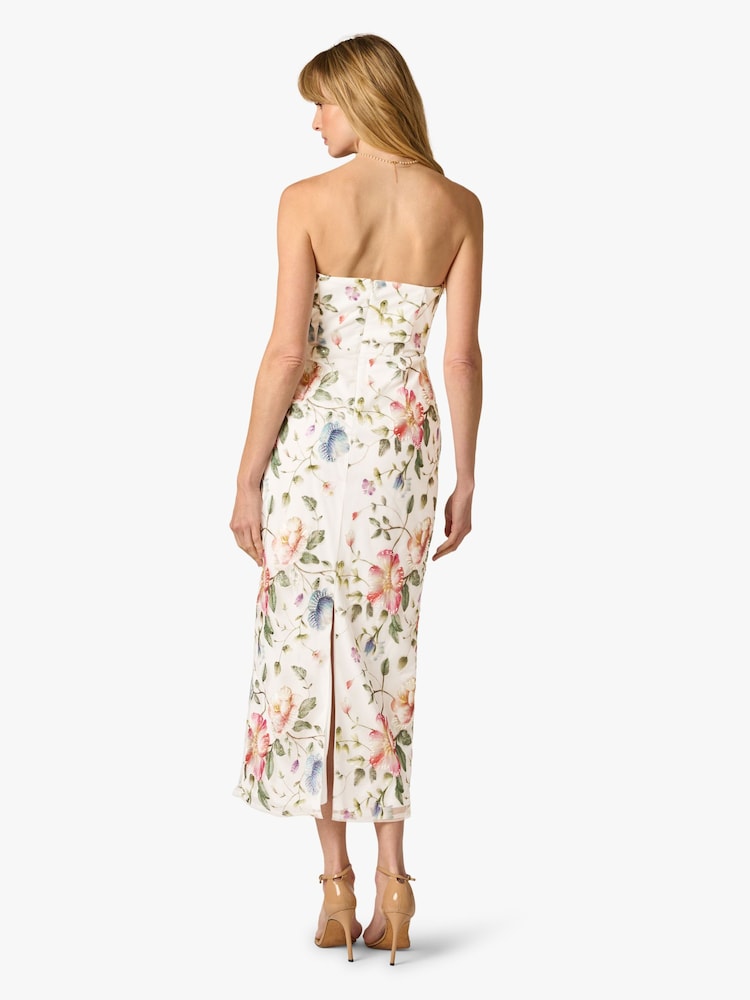 Adrianna Papell White Strapless Ankle Dress - Image 2 of 6