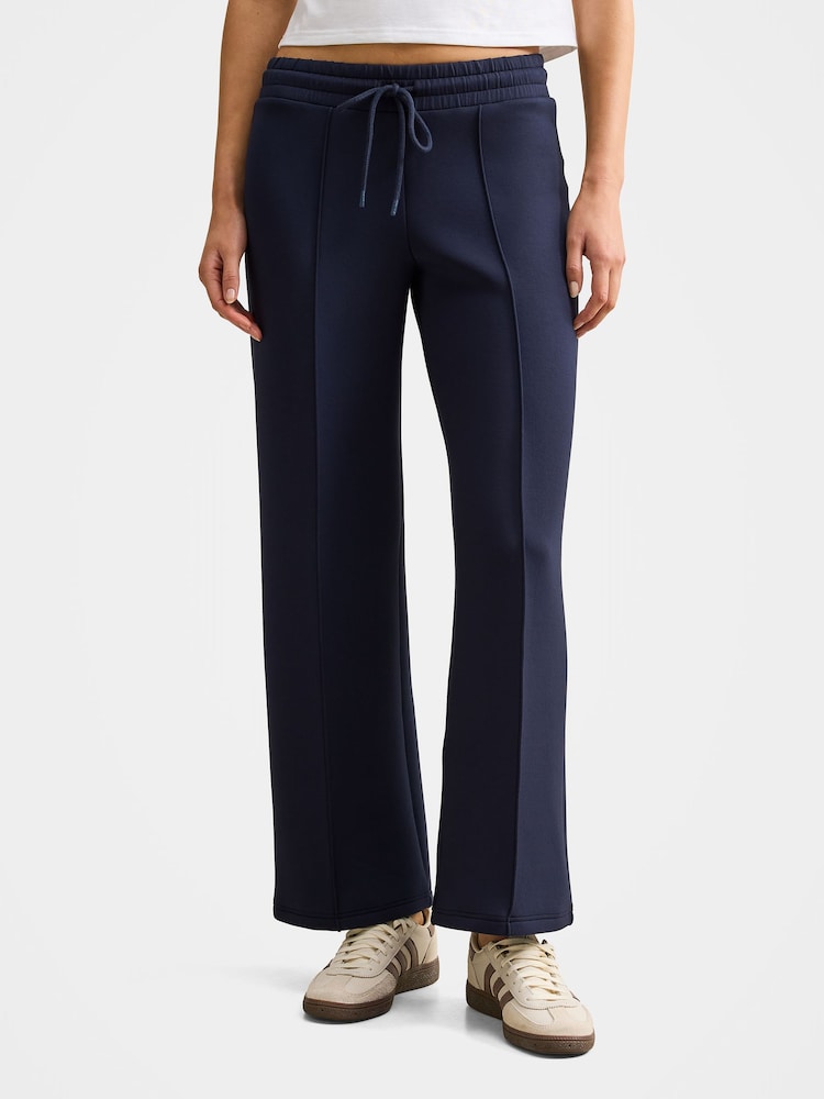 Forever New Blue Tiana Wide Leg Track Trousers - Image 1 of 5