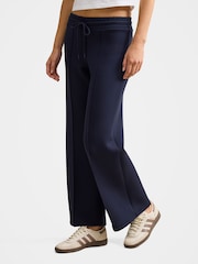 Forever New Blue Tiana Wide Leg Track Trousers - Image 3 of 5