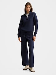 Forever New Blue Tiana Wide Leg Track Trousers - Image 4 of 5