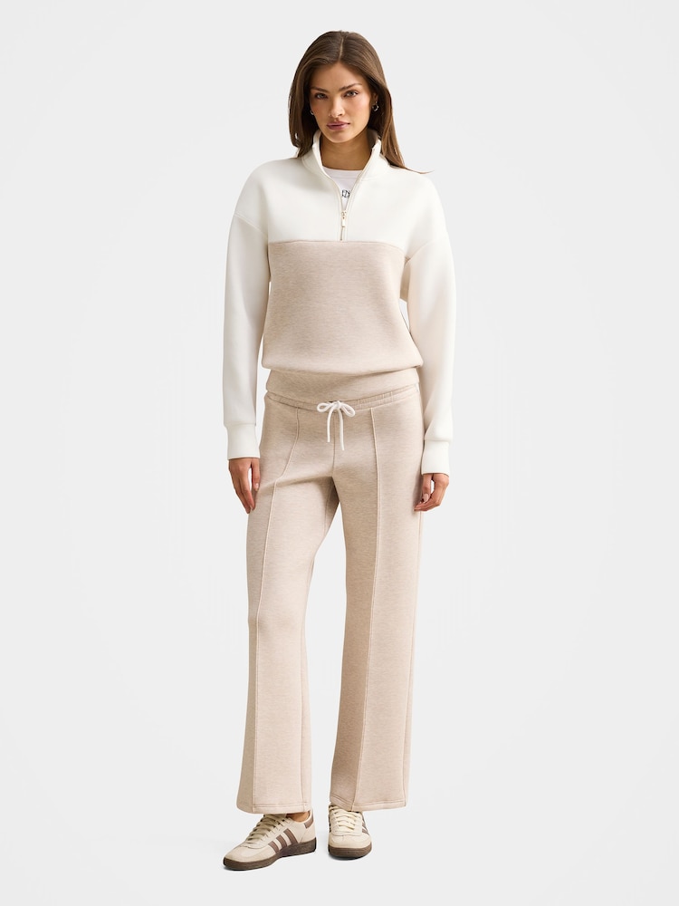 Forever New Cream Tiana Wide Leg Track Trousers - Image 5 of 5