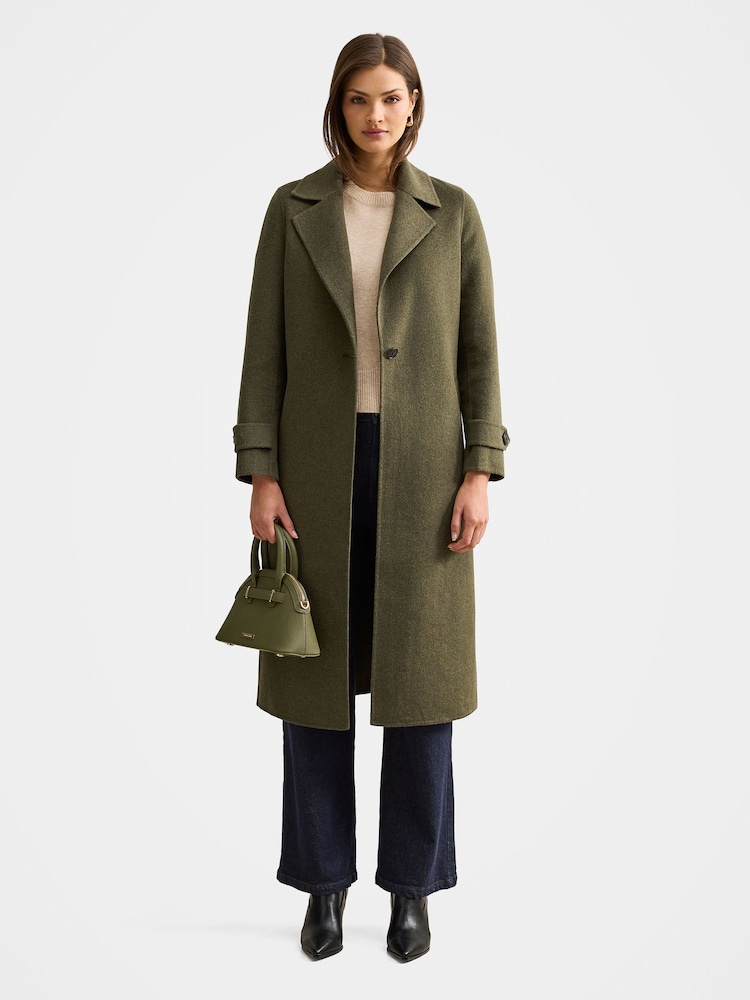 Forever New Green Natalie Felled Seam Coat - Image 5 of 5 Forever New Green Natalie Felled Seam Coat - Image 5 of 5