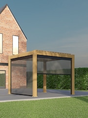 CELTIC LEISURE Wood Effect Natural Saturn Aluminium Frame, accessories & assembly service Pergola - Image 2 of 4