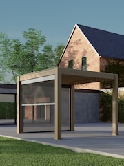 CELTIC LEISURE Wood Effect Natural Saturn Aluminium Frame, accessories & assembly service Pergola - Image 3 of 4