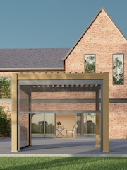 CELTIC LEISURE Wood Effect Natural Saturn Aluminium Frame, accessories & assembly service Pergola - Image 5 of 6