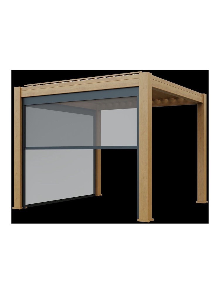 CELTIC LEISURE Wood Effect Natural Saturn Aluminium Frame, accessories & assembly service Pergola - Image 6 of 6