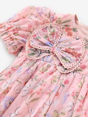 Ροζ Floral - Φόρεμα κορσάζ Κοντομάνικο Cath Kidston (3μήνας-7έτη) - Εικόνα 4 από 6