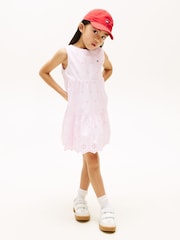 Tommy Hilfiger Back Bow Broderie Anglaise Dress - Imagen 1 de 5