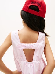 Tommy Hilfiger Back Bow Broderie Anglaise Dress - Imagen 4 de 5