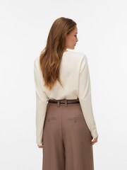 VERO MODA Cream Long Sleeve Crew Neck Jumper - Image 2 of 5