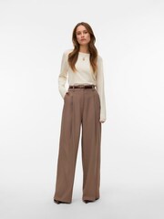 VERO MODA Cream Long Sleeve Crew Neck Jumper - Image 3 of 5