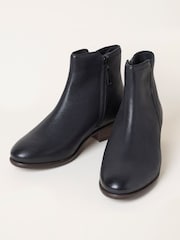 FatFace Farleigh Black Leather Shoe Boots - Image 2 of 3
