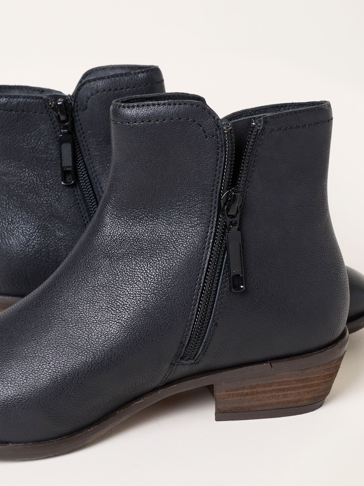 FatFace Farleigh Black Leather Shoe Boots - Image 3 of 3