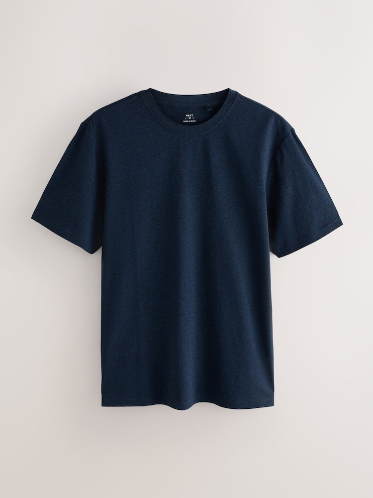 Navy Blue Cosy Short Sleeve Jersey Pyjamas Set - Image 2 of 5 Navy Blue Cosy Short Sleeve Jersey Pyjamas Set - Image 2 of 5