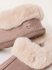 FatFace Maia Lilac Purple Faux Fur Boot Slipper - Image 2 of 3
