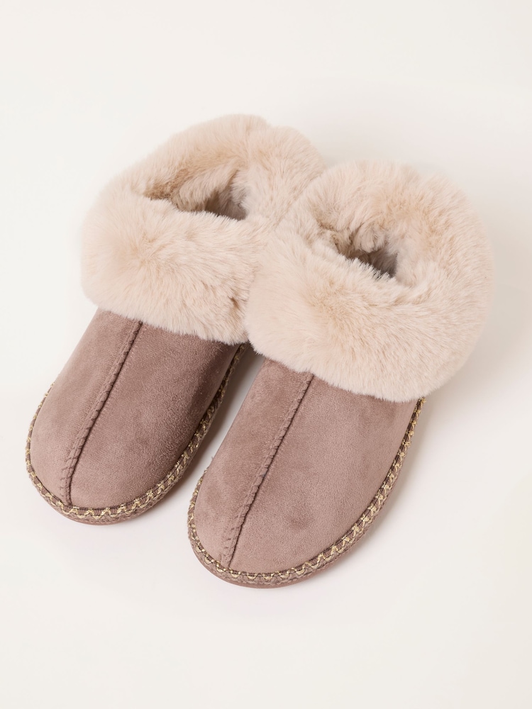 FatFace Maia Lilac Purple Faux Fur Boot Slipper - Image 3 of 3