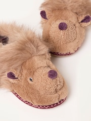 FatFace Novelty Brown Hedgehog Mule Slipper - Image 1 of 3