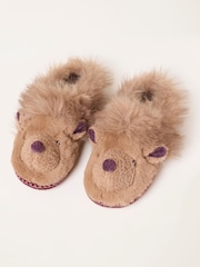 FatFace Novelty Brown Hedgehog Mule Slipper - Image 3 of 3