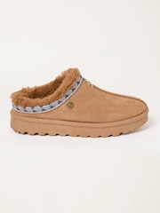 FatFace Lyra Tan Brown Mule Slippers - Image 3 of 5